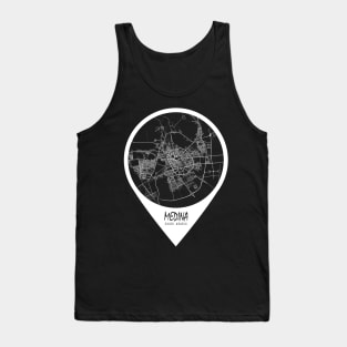 Medina, Saudi Arabia City Map - Travel Pin Tank Top